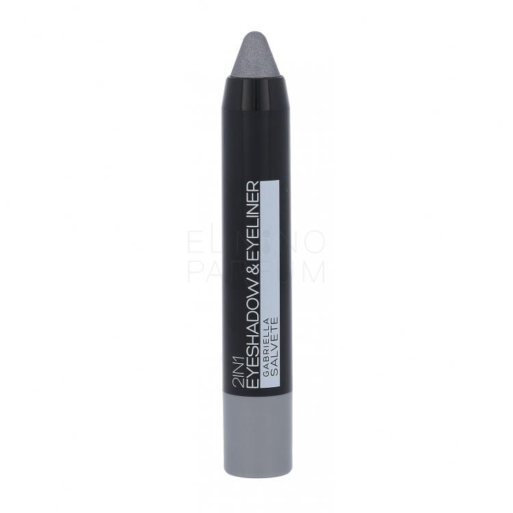 Gabriella Salvete Eyeshadow &amp; Eyeliner 2in1 Cienie do powiek dla kobiet 3,5 g Odcień 01 Metallic Grey